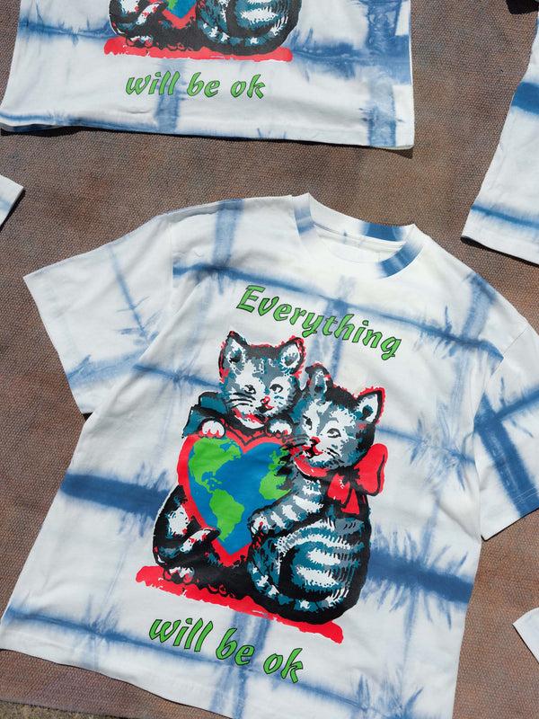 Story Mfg. Grateful Tee SS - Indigo Kitten Courage