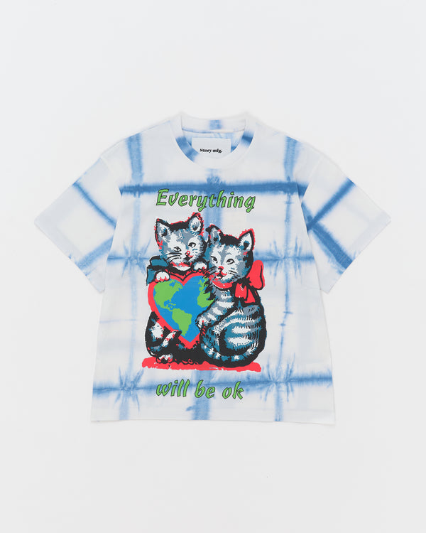 story mfg. Grateful Tee SS - Indigo Kitten Courage