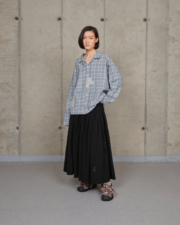 Story Mfg. Greetings Shirt LS - Indigo Check Picnic