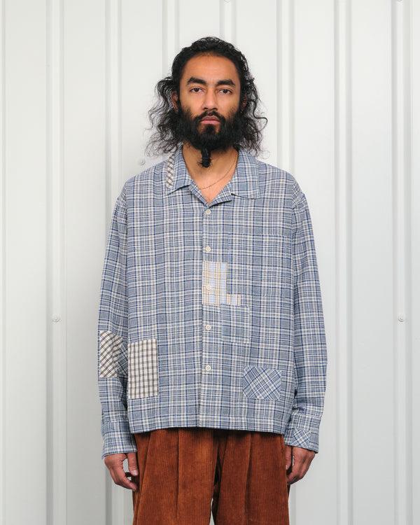 story mfg. Greetings Shirt LS - Indigo Check Picnic