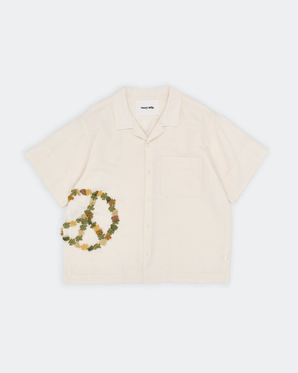 story mfg. Greetings Shirt SS - Ecru Peace