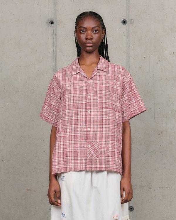 story mfg. Greetings Shirt SS - Red Check Picnic