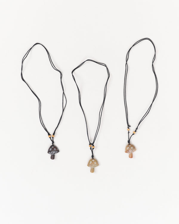 Story Mfg. Hand Carved Necklace - Mushroom