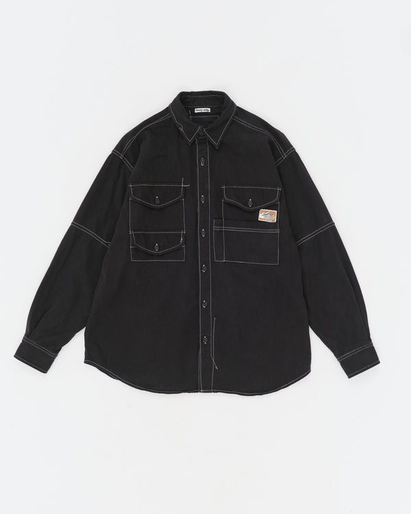 Story Mfg. Harvest Shirt - Black Wonky-Wear
