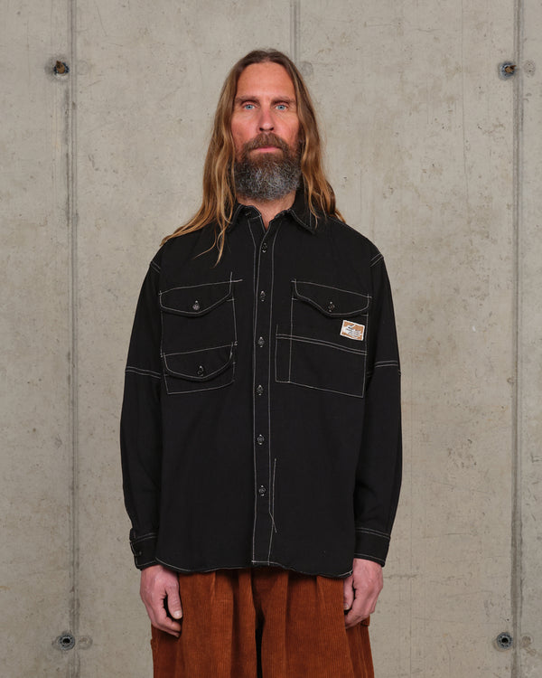story mfg. Harvest Shirt - Black Wonky-Wear