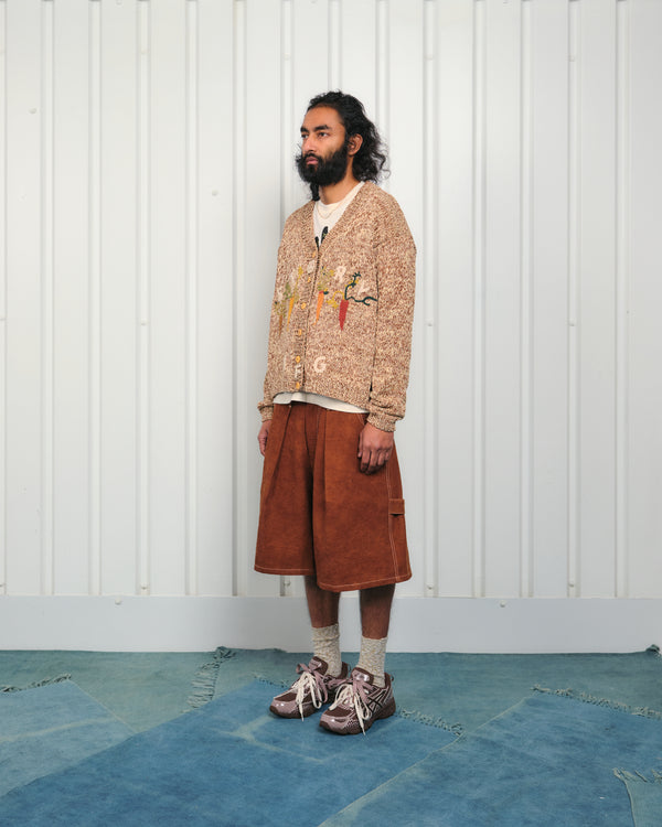 Story Mfg. Lush Carpenter Shorts - Brown Wonky-Wear