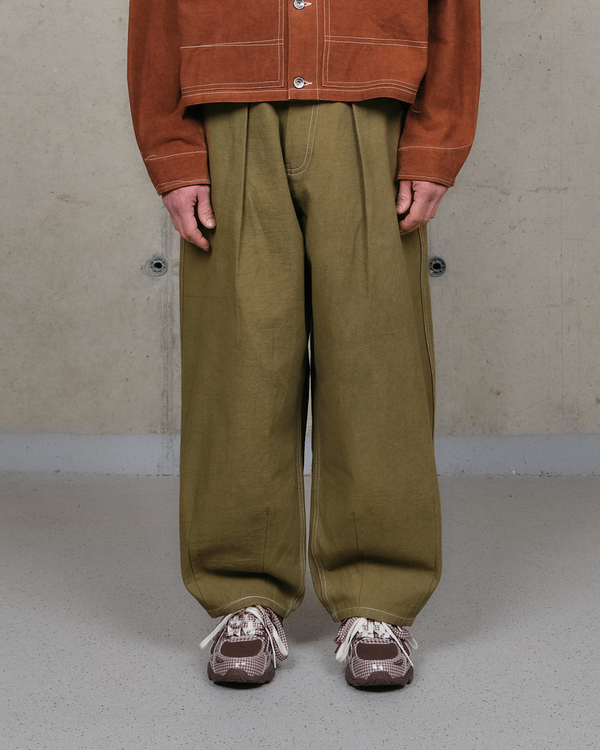 Story Mfg. Lush Pants - Olive Wonky-Wear