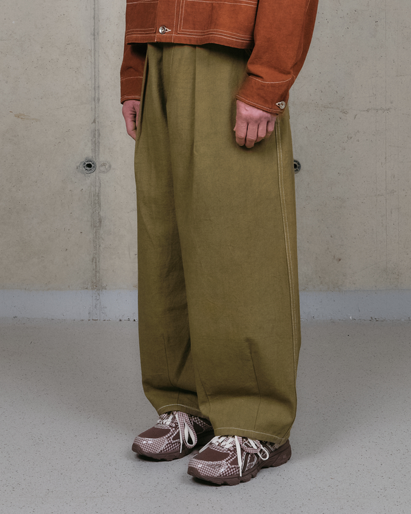 story mfg. Lush Pants - Olive Wonky-Wear