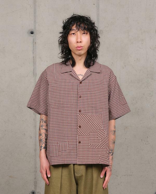 story mfg. PA Shirt SS - Brown Check