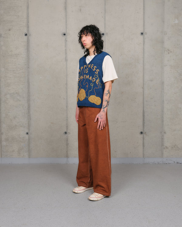 Story Mfg. Party Knit Vest - Indigo Homemade