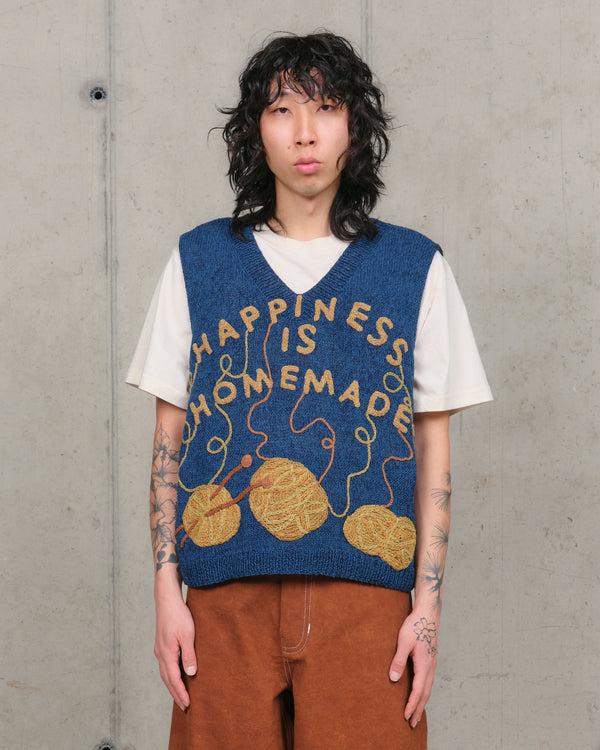 story mfg. Party Knit Vest - Indigo Homemade