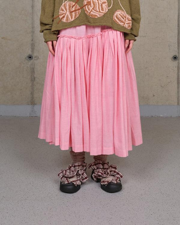 story mfg. Pine Skirt - Pink Pleats