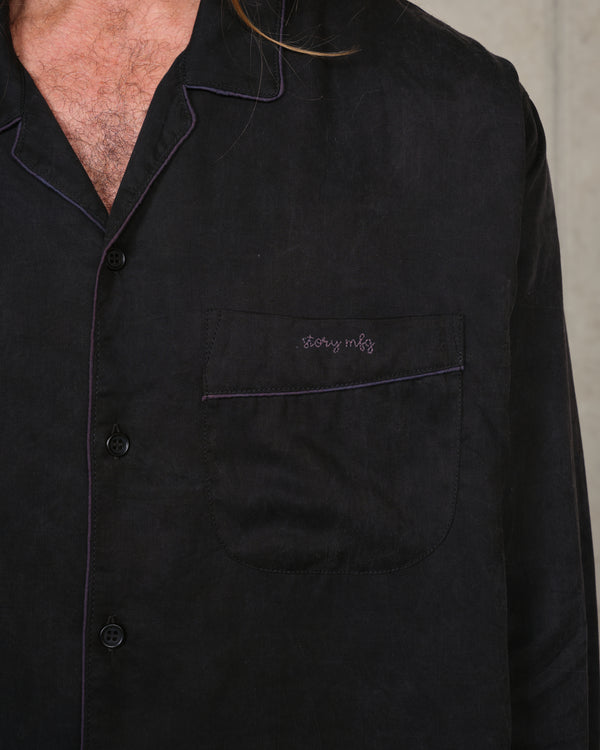Story Mfg. PJ Shirt - Black Tencel