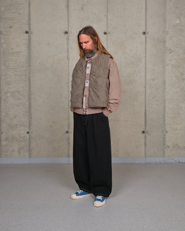 Story Mfg. Pluto Vest - Khaki Wandering Patchwork