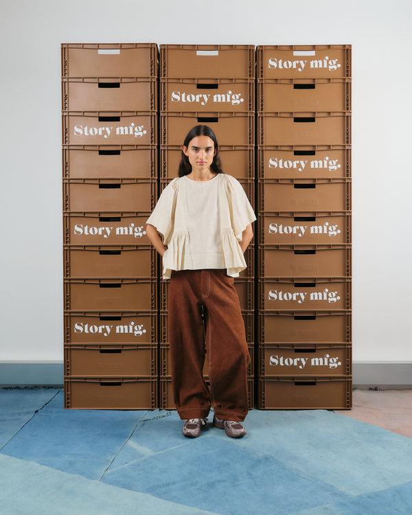 Story Mfg. Poetry Pants - Brown Wonky-Wear