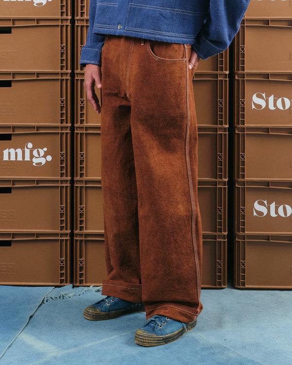 story mfg. Poetry Pants - Brown Wonky-Wear