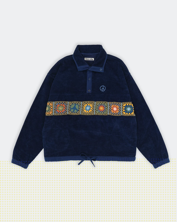 Story Mfg. Polite Pullover - Indigo Corduroy