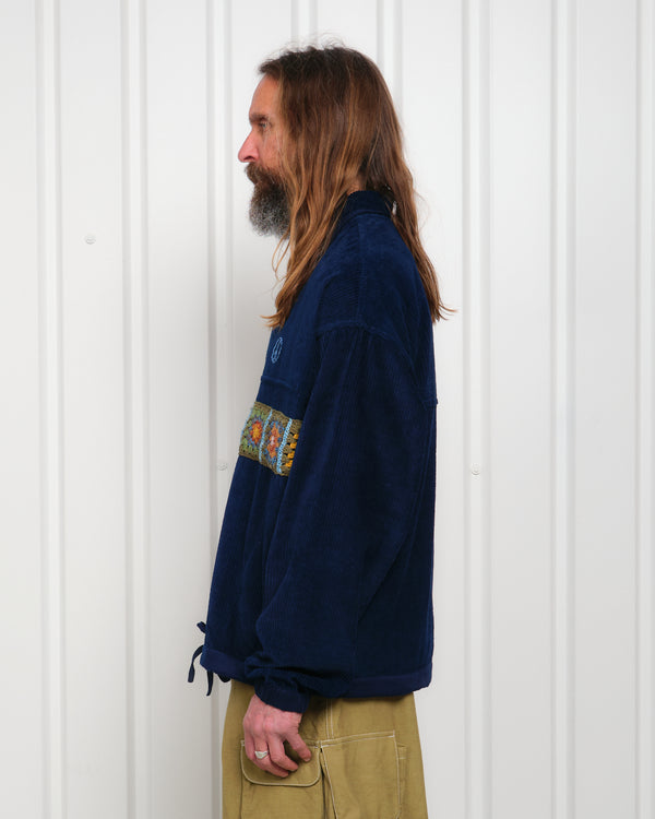 Story Mfg. Polite Pullover - Indigo Corduroy