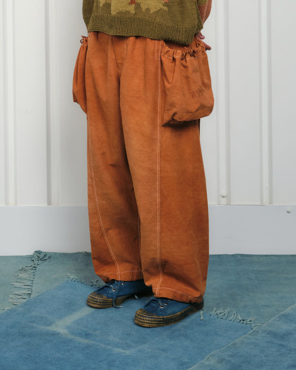 story mfg. Salt Pants - Brown Contrast Slub