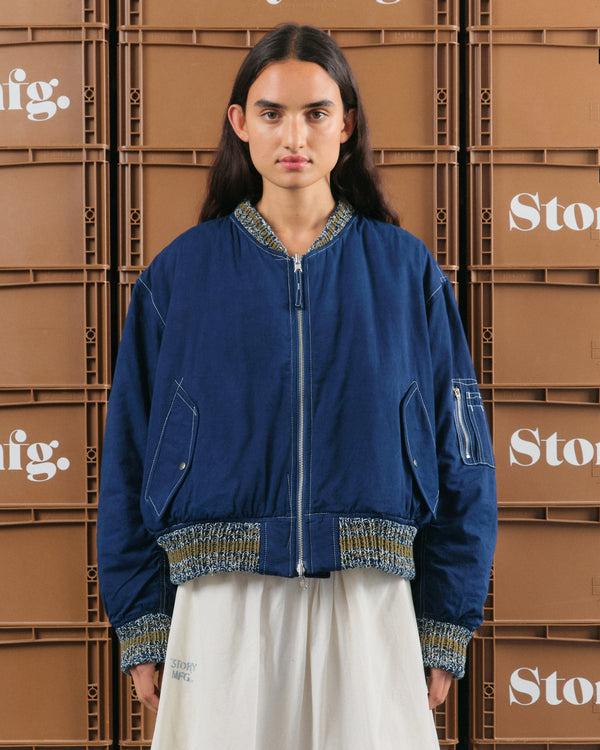 story mfg. Seed Bomber - Indigo Wonky-Wear