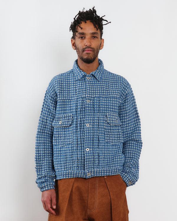 story mfg. Tuesday Jacket - Indigo Wobbly Waffle