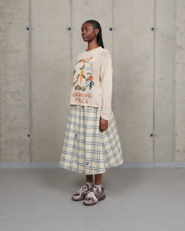 Story Mfg. Twinsun Knit Rollneck - Ecru Growing Peace