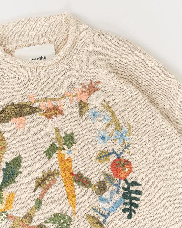 Story Mfg. Twinsun Knit Rollneck - Ecru Growing Peace