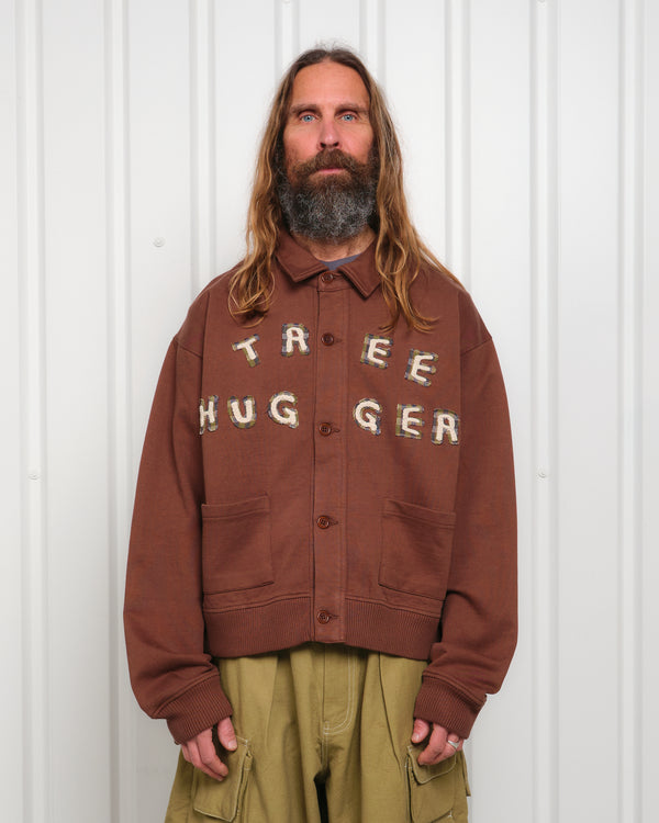 story mfg. Walking Cardigan - Brown Tree Hugger