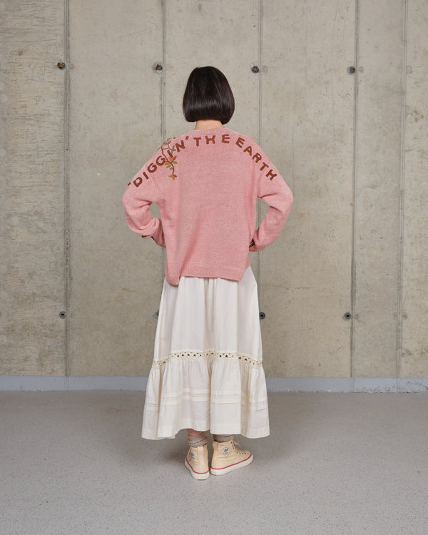 Story Mfg. Sunwell Knit Cardigan - Pink Diggin' The Earth