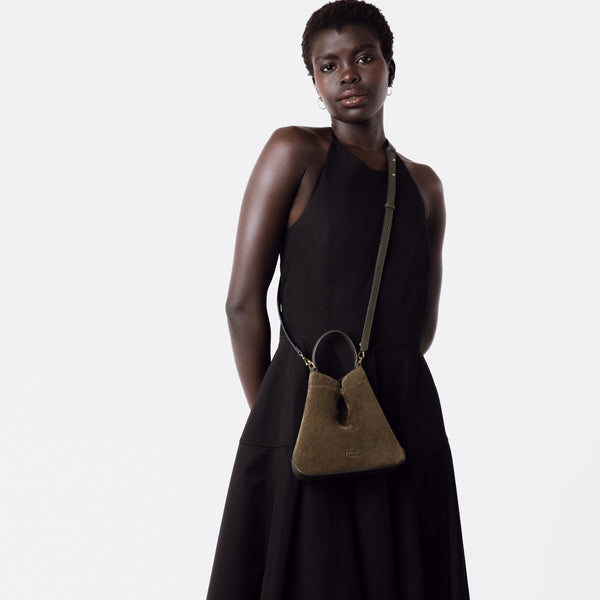 Stow Mini Curve Leather Crossbody Strap