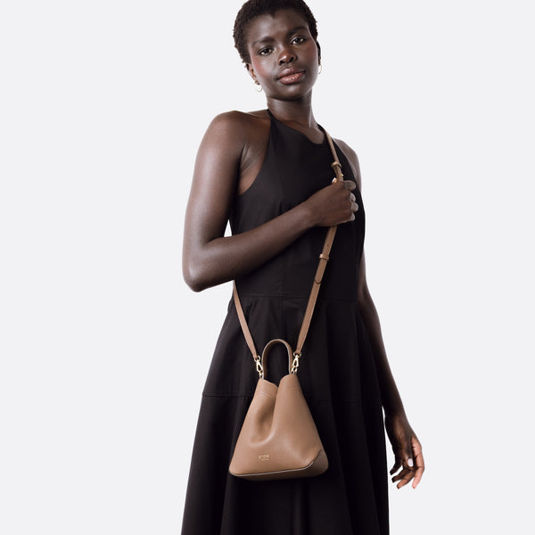 Stow Mini Curve Leather Crossbody Strap