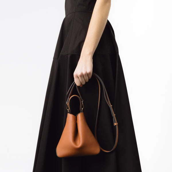 Stow Mini Curve Leather Crossbody Strap