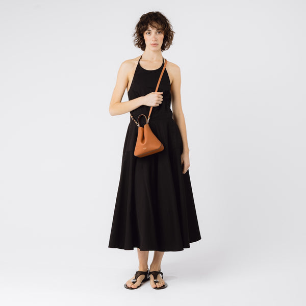 Stow Mini Curve Leather Crossbody Strap