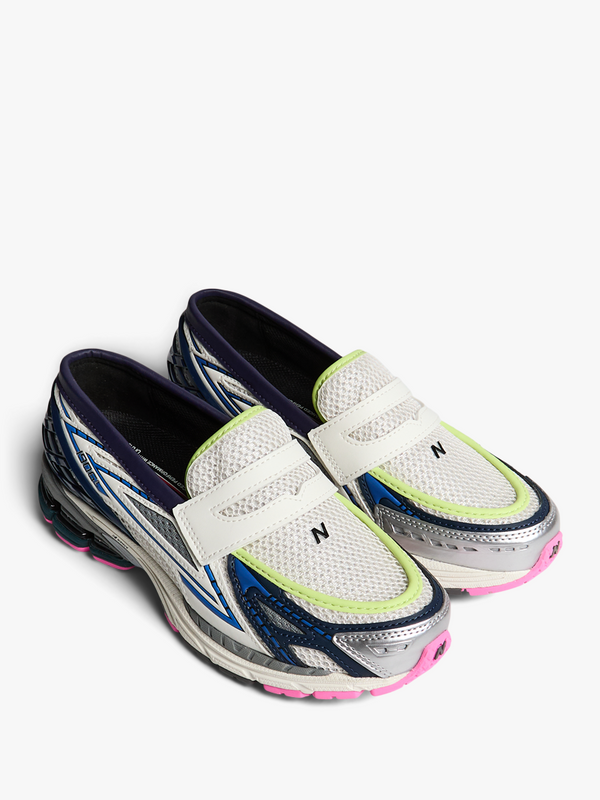 Stoy 1906 Shoes In Silver Metallic NB Navy And Pink Heat