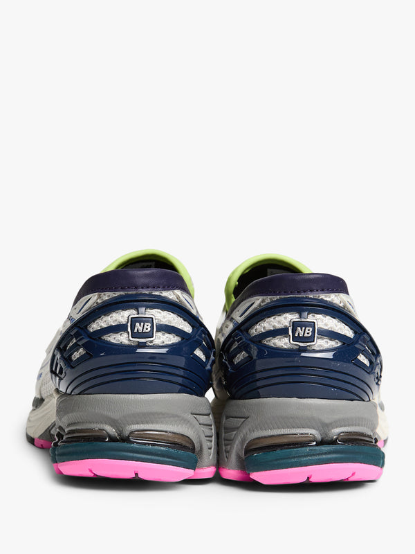 Stoy 1906 Shoes In Silver Metallic NB Navy And Pink Heat