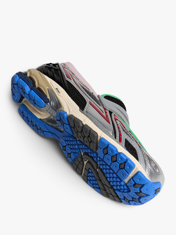 Stoy 1906 Sneakers In Silver Metallic Black And Fire Cracker