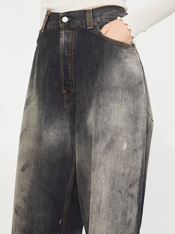 Stoy 2023F Super Baggy Fit Jeans In Black Trafalgar