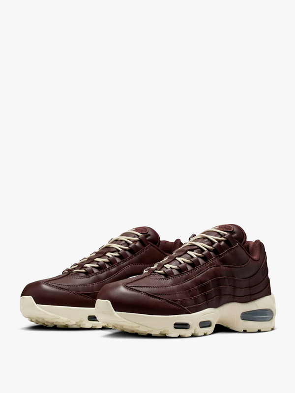 Stoy Air Max 95 Big Bubble Leather In Baroque Brown And Coconut Milk