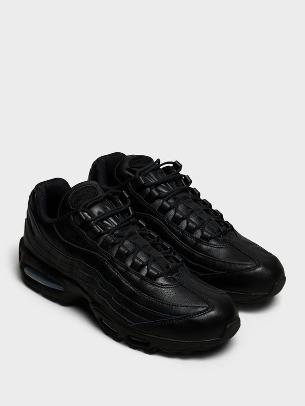 Stoy Air Max 95 Big Bubble Leather QS Sneakers In Triple Black