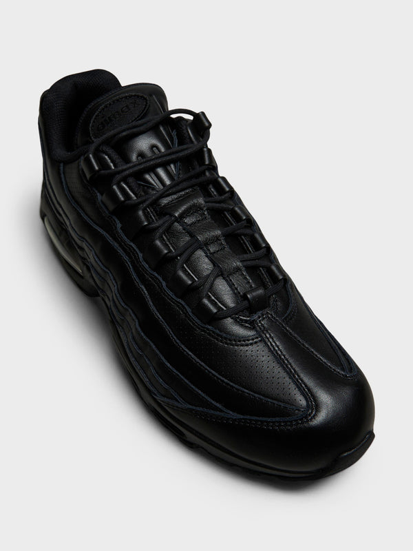 Stoy Air Max 95 Big Bubble Leather QS Sneakers In Triple Black