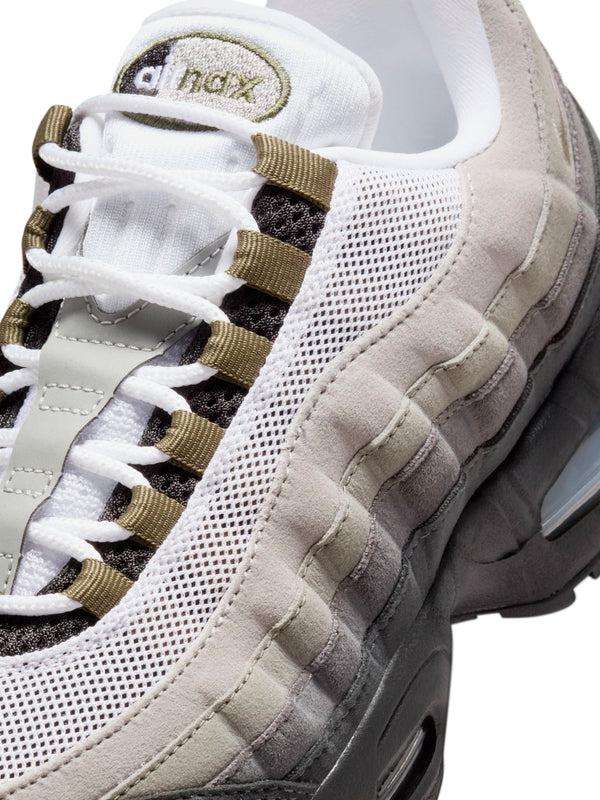Stoy Air Max 95 OG In Black Medium Olive White And Reflect Silver