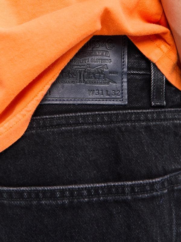 Stoy Blue Tab Marker Loose Jeans In Moj Washed Black