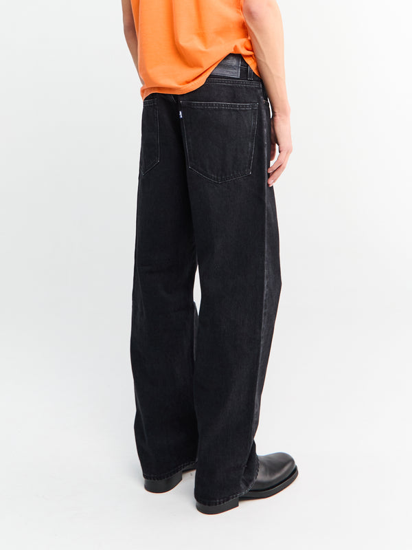 Stoy Blue Tab Marker Loose Jeans In Moj Washed Black