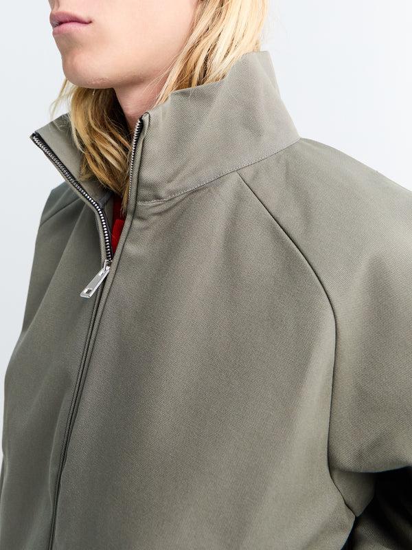 Stoy Brice Full Zip Cotton Oxford Jacket In Weimaraner Grey