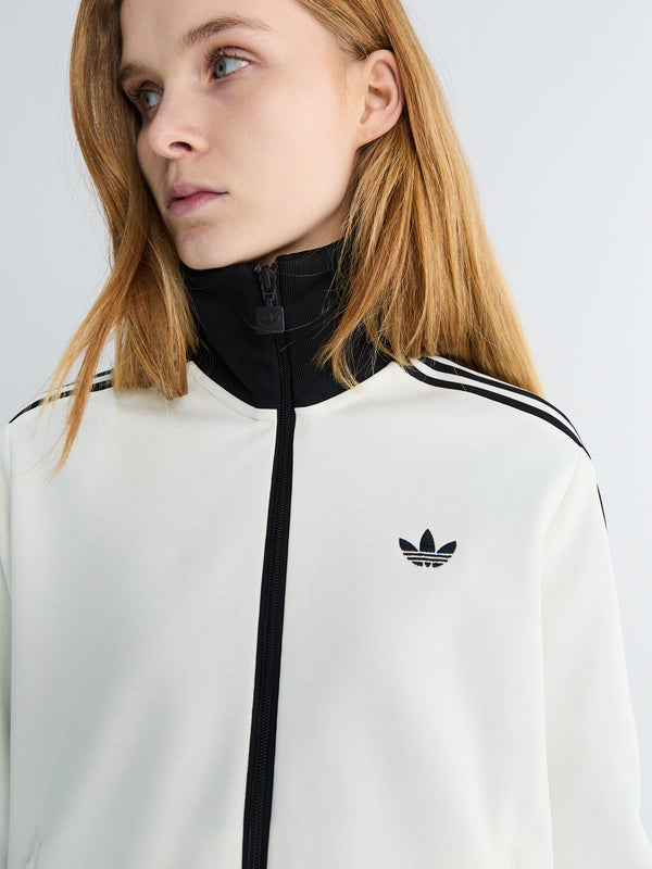 Stoy Classic TT Track Jacket In Off White And Black