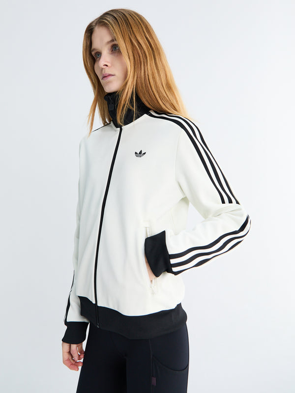 Stoy Classic TT Track Jacket In Off White And Black