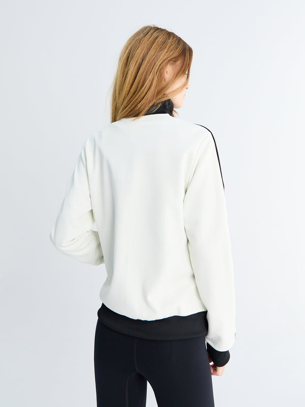 Stoy Classic TT Track Jacket In Off White And Black