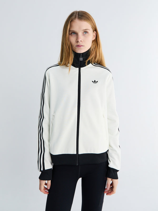 stoy Classic TT Track Jacket in Off White and Black