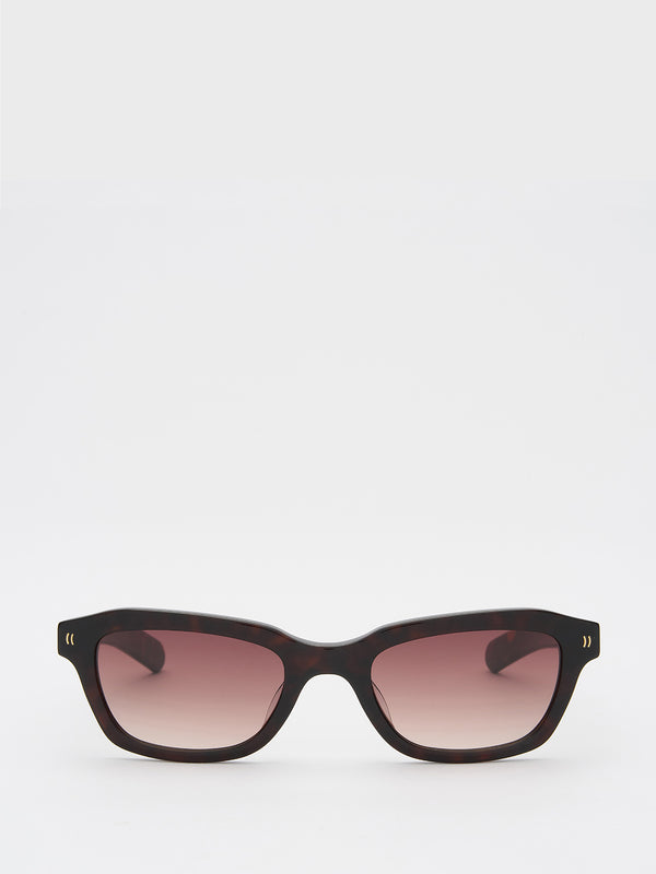 stoy Clint Sunglasses in Dark Tortoise and Brown Gradient Lens