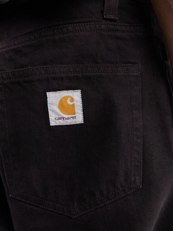 Stoy Everson Pant In Black And Palisander Garment Dyed